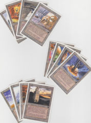 complete set of urza's lands (4x of each mine, power plant, tower)